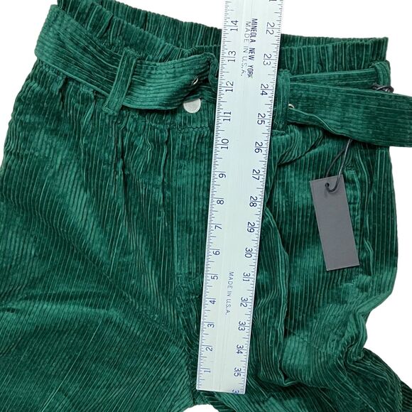 Blank NYC Green Corduroy High Rise Paperbag Pants‎ 25 - Picture 8 of 13
